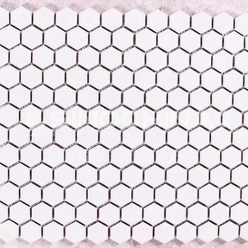 Black and white plum blossom hexagonal mosaic tiles kitchen bathroom floor tiles-ADE   Mosaic hexagonal tiles(FIGURE 4) 230×230mm
